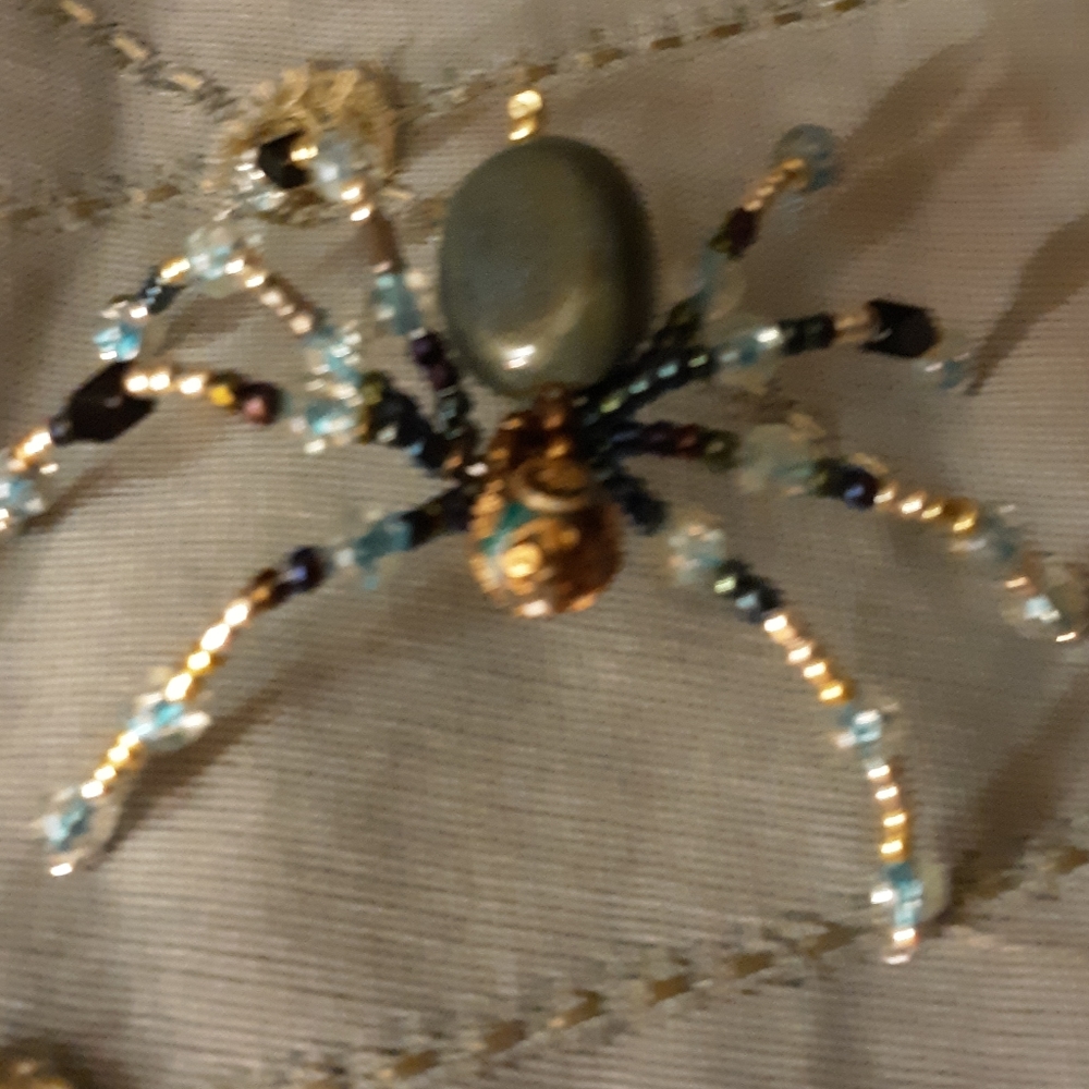 Handmade beaded spider,